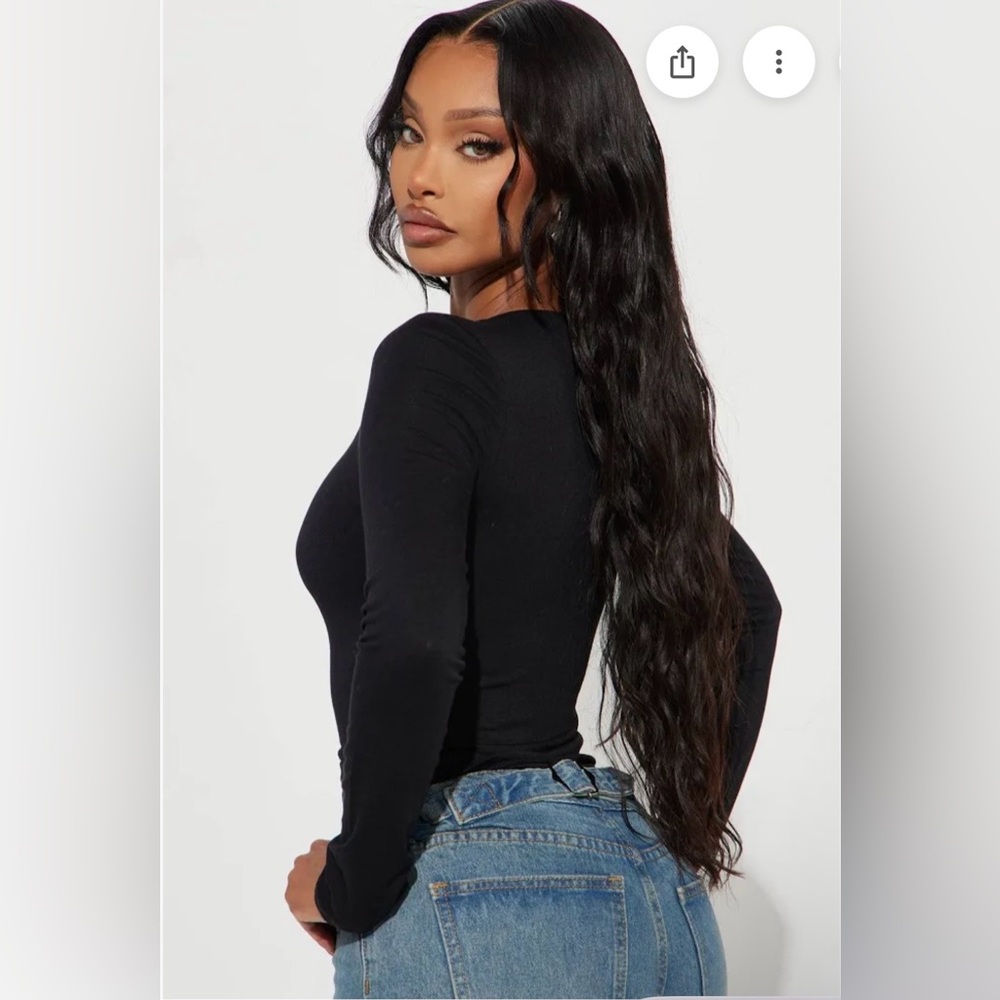 Chic Black Long Sleeve Women's Top